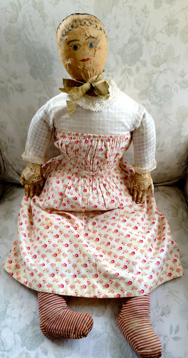 Kathy Schoemer Antiques - Cloth Doll - Hepzibah Pyncheon