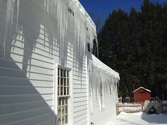 Icicles and Snow